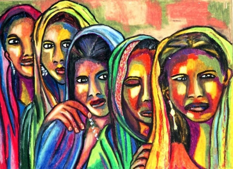 oil pastel drawing